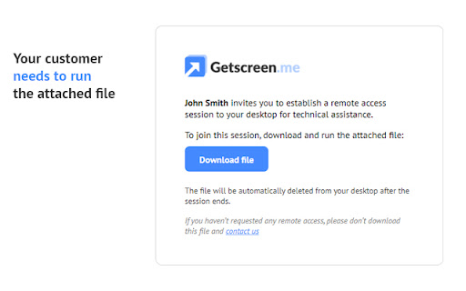 Getscreen.me Self Hosted  from Chrome web store to be run with OffiDocs Chromium online