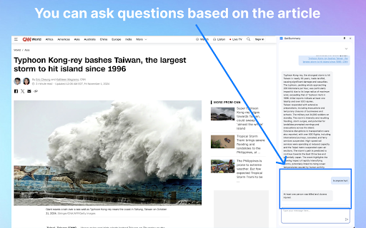 GetSummary  from Chrome web store to be run with OffiDocs Chromium online