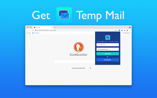 GetTempMail.com Temporary Email  from Chrome web store to be run with OffiDocs Chromium online
