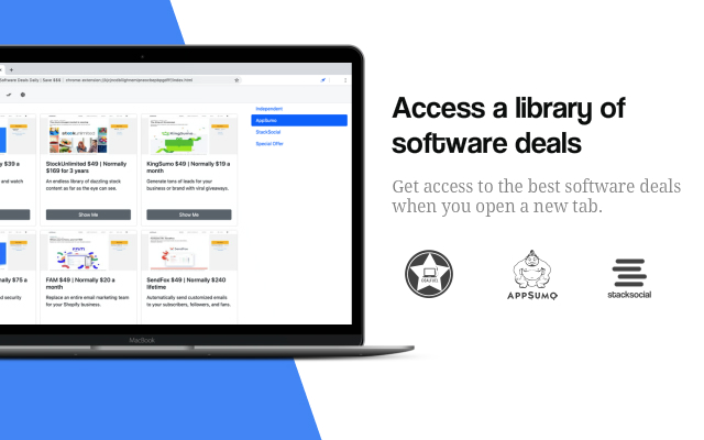 Get the Best Software Deals Daily | Save $$$  from Chrome web store to be run with OffiDocs Chromium online