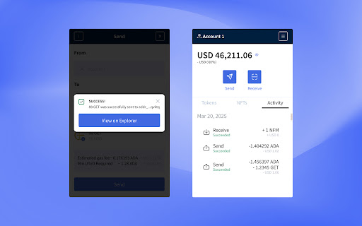 GET Wallet  from Chrome web store to be run with OffiDocs Chromium online