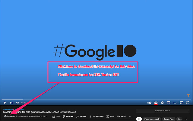 Get YouTube Transcript by CakeAI Free  from Chrome web store to be run with OffiDocs Chromium online