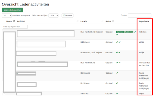 Gezinsbond Activiteiten Filter  from Chrome web store to be run with OffiDocs Chromium online