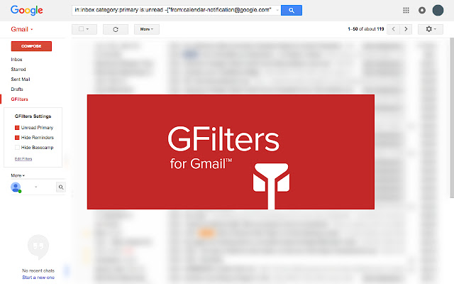 GFilters برای Gmail™ از فروشگاه وب Chrome برای اجرا با OffiDocs Chromium به صورت آنلاین