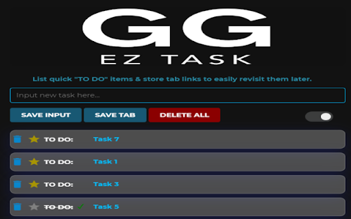 GG EZ Task  from Chrome web store to be run with OffiDocs Chromium online