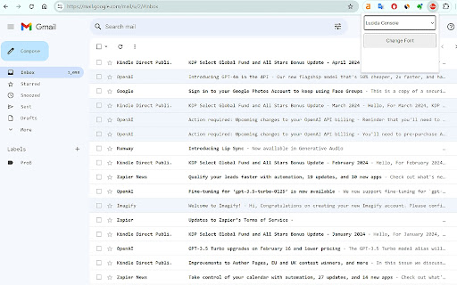 GG Mono  from Chrome web store to be run with OffiDocs Chromium online