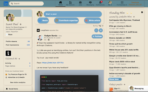 Ghib linkedin  from Chrome web store to be run with OffiDocs Chromium online