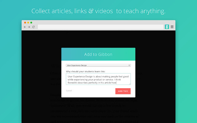 Gibbon  from Chrome web store to be run with OffiDocs Chromium online