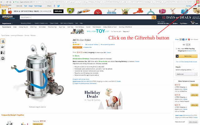 Gifteehub Share Gift Ideas  from Chrome web store to be run with OffiDocs Chromium online