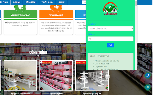 Giá kệ siêu thị Đồng Nai  from Chrome web store to be run with OffiDocs Chromium online