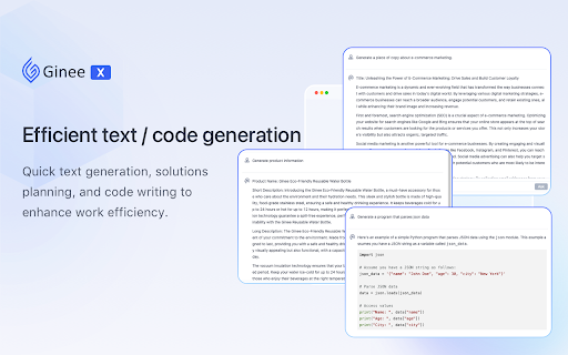 Ginee X  from Chrome web store to be run with OffiDocs Chromium online