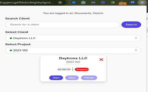 Gineris Timer  from Chrome web store to be run with OffiDocs Chromium online
