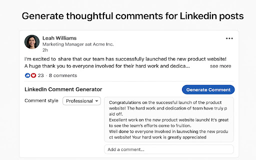 Ginger LinkedIn AI Assistant  from Chrome web store to be run with OffiDocs Chromium online