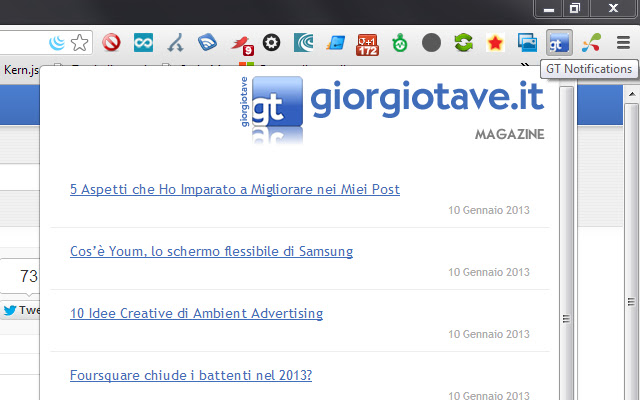 Giorgiotave.it Notifications  from Chrome web store to be run with OffiDocs Chromium online