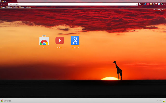 Giraffe in the Sunset  from Chrome web store to be run with OffiDocs Chromium online