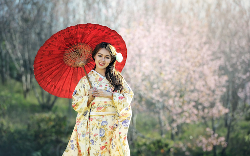 Girl in the flower forest  from Chrome web store to be run with OffiDocs Chromium online