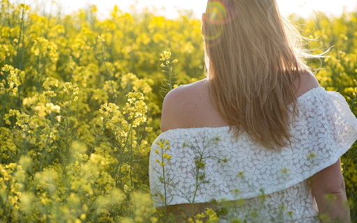 Girl in the flower garden  from Chrome web store to be run with OffiDocs Chromium online