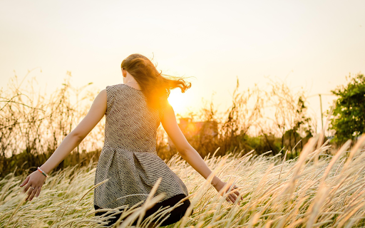 Girl in the meadow  from Chrome web store to be run with OffiDocs Chromium online