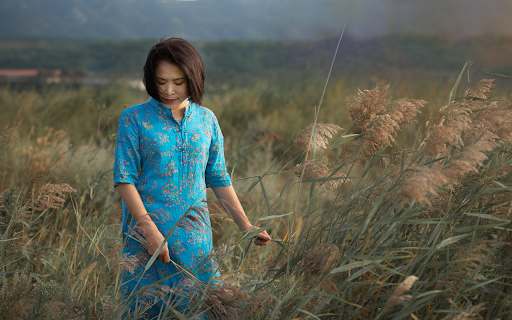 Girl in the reed grass field  from Chrome web store to be run with OffiDocs Chromium online