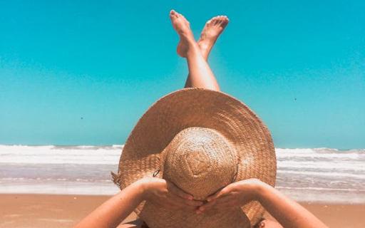 Girl lying on the sand  from Chrome web store to be run with OffiDocs Chromium online