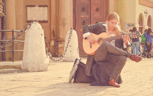 Girl playing guitar  from Chrome web store to be run with OffiDocs Chromium online