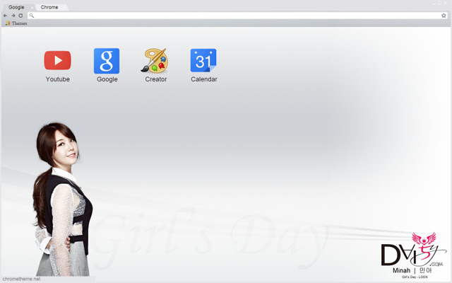 Girls Day Minah Theme aus dem Chrome Web Store, das mit OffiDocs Chromium online ausgeführt werden soll