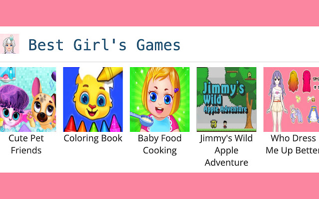 Girls Games  from Chrome web store to be run with OffiDocs Chromium online