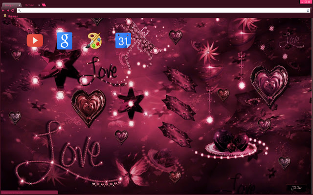 Girly Pink Theme מחנות האינטרנט של Chrome להפעלה עם OffiDocs Chromium באינטרנט