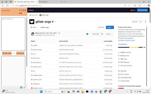 GitCharge  from Chrome web store to be run with OffiDocs Chromium online