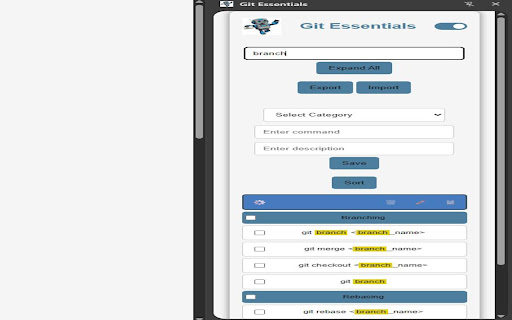 Git Essentials  from Chrome web store to be run with OffiDocs Chromium online