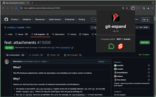 git expand  from Chrome web store to be run with OffiDocs Chromium online