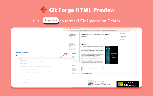 Git Forge HTML Preview: Instant Access with Shortcuts  from Chrome web store to be run with OffiDocs Chromium online