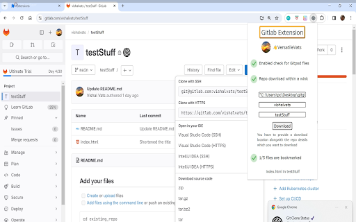 GitGlow  from Chrome web store to be run with OffiDocs Chromium online
