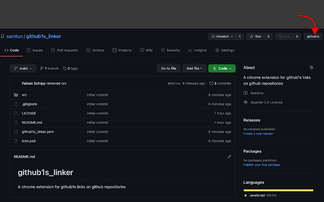 github1s Linker  from Chrome web store to be run with OffiDocs Chromium online