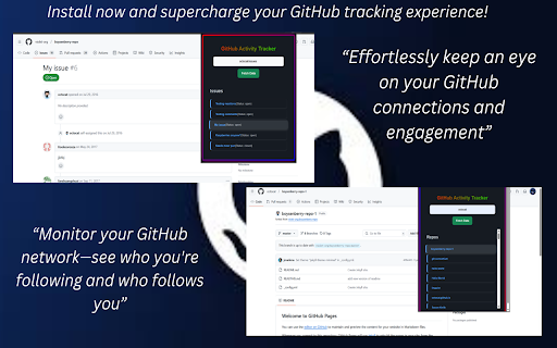 GitHub Activity Tracker  from Chrome web store to be run with OffiDocs Chromium online