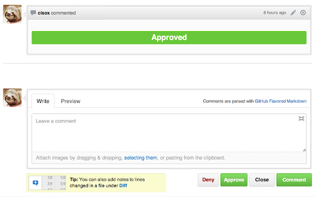 GitHub Approve/Deny  from Chrome web store to be run with OffiDocs Chromium online
