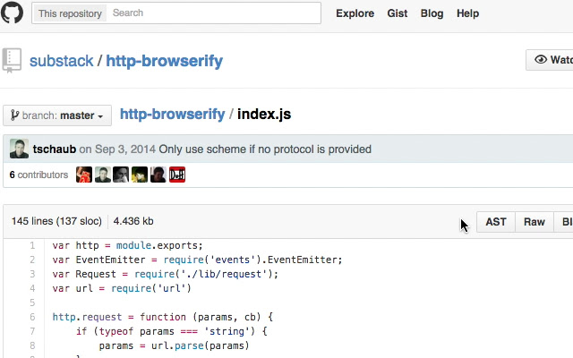 GitHub AST Viewer  from Chrome web store to be run with OffiDocs Chromium online
