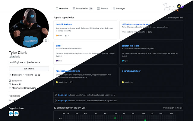 Github Auto Dark Mode  from Chrome web store to be run with OffiDocs Chromium online