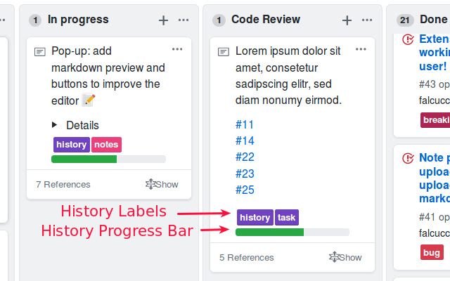 github board refined  from Chrome web store to be run with OffiDocs Chromium online