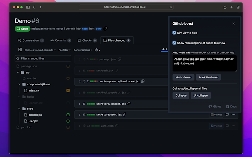Github Boost  from Chrome web store to be run with OffiDocs Chromium online