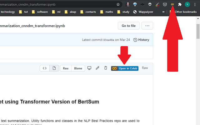 Github Colabify  from Chrome web store to be run with OffiDocs Chromium online