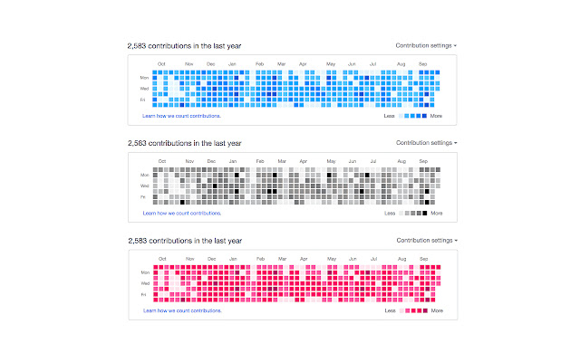 Github Colorful Streak  from Chrome web store to be run with OffiDocs Chromium online