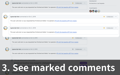 github comment bookmarker  from Chrome web store to be run with OffiDocs Chromium online