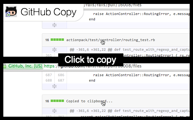 GitHub Copy  from Chrome web store to be run with OffiDocs Chromium online