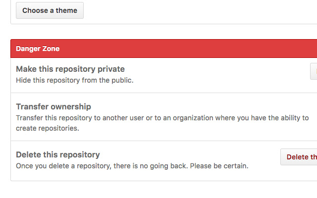 GitHub Danger Zone Destroyer  from Chrome web store to be run with OffiDocs Chromium online