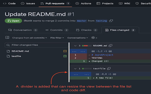 Github Enhancer: Resizable File List Panel  from Chrome web store to be run with OffiDocs Chromium online