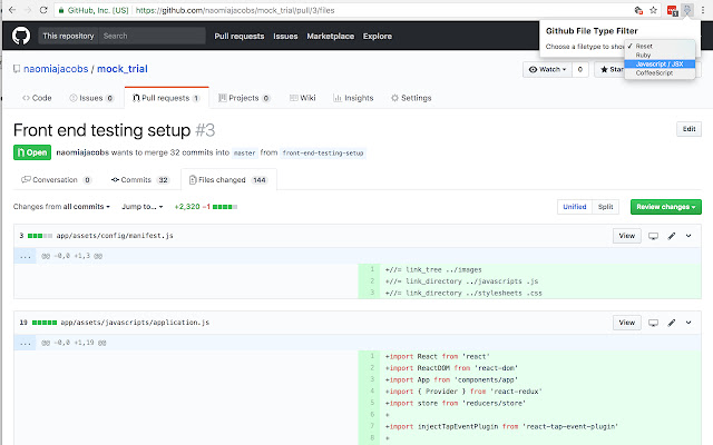 Github File Filter  from Chrome web store to be run with OffiDocs Chromium online