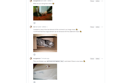 GitHub for cats  from Chrome web store to be run with OffiDocs Chromium online