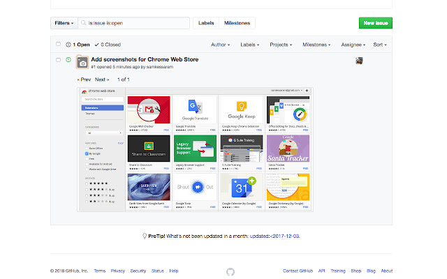 GitHub Image Preview  from Chrome web store to be run with OffiDocs Chromium online