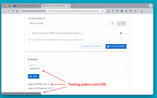 Github Link Creator (Auto link)  from Chrome web store to be run with OffiDocs Chromium online